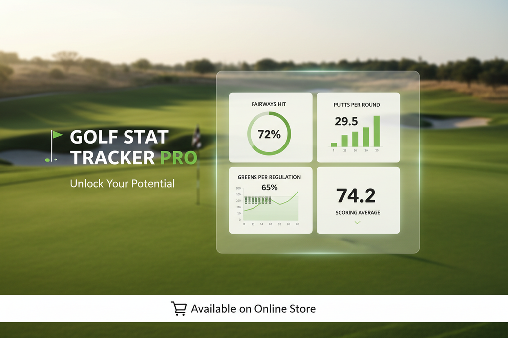 Golf stat tracker spreadsheet showing statistics dashboard
