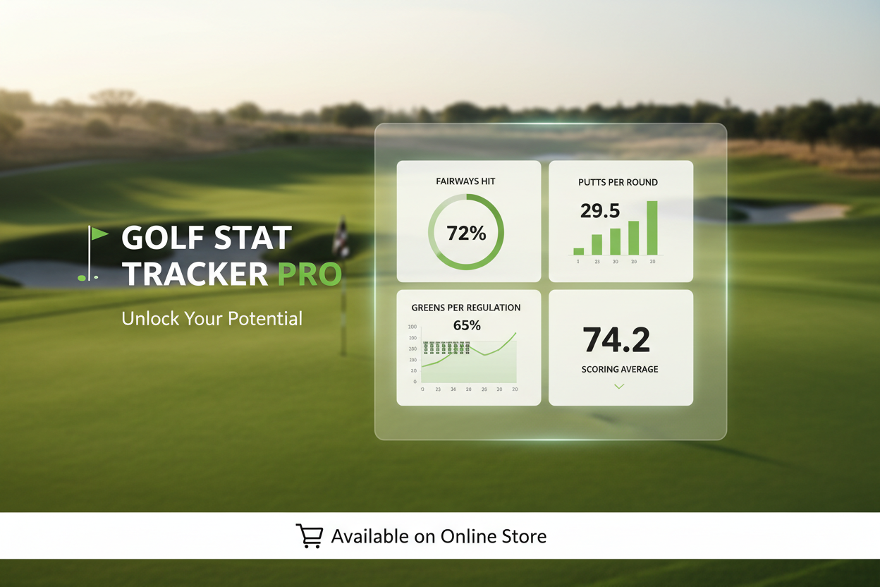 Golf stat tracker spreadsheet showing statistics dashboard