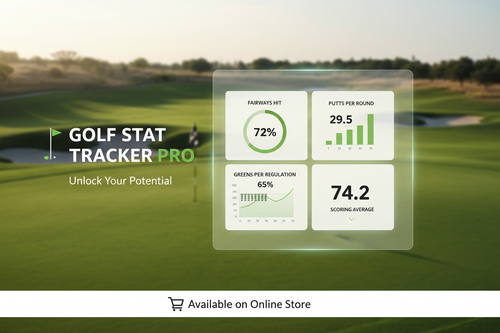 Golf stat tracker spreadsheet showing statistics dashboard